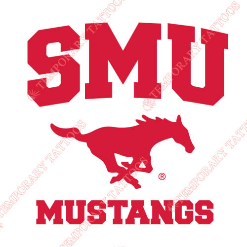 Southern Methodist Mustangs Customize Temporary Tattoos Stickers NO.6295